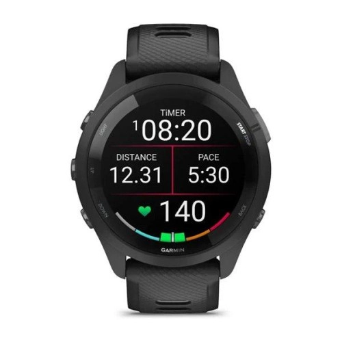 Garmin Forerunner 265: Sleek Black Design with Enhanced Tracking