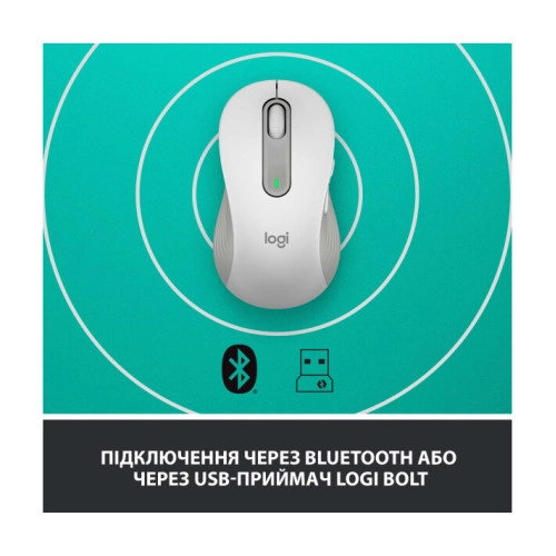 Logitech Signature M650 L Wireless Mouse LEFT Off-White (910-006240)
