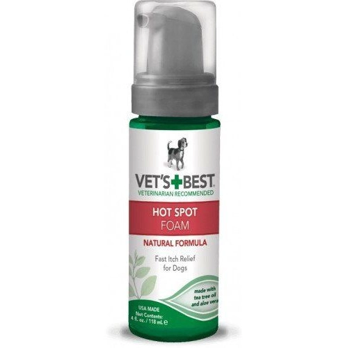 VET`S BEST Hot Spot Foam - Миюча піна проти свербіння та подразнень для собак