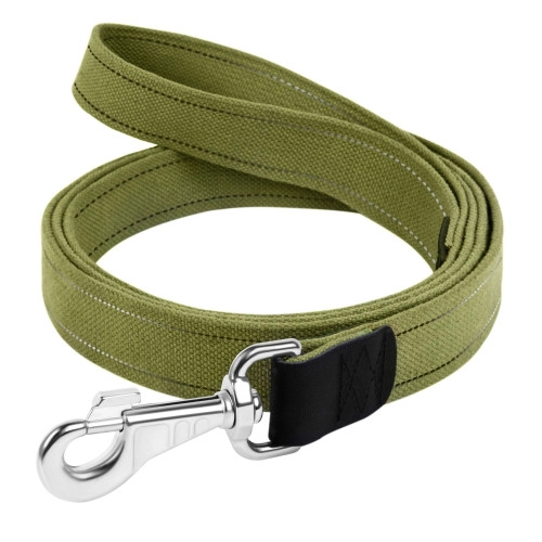 Повідець з бавовняної стрічки Collar (ширина 35 мм, довжина 300 см), зелений