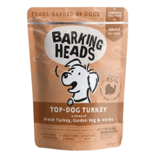 BARKING HEADS Top Dog Turkey Вологий корм для собак "Незрівнянна індичка" з індичкою, пауч 300 г