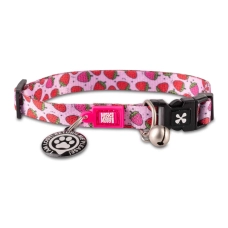 Max & Molly Smart ID Collar Strawberry Dream/1 size - Нашийник Smart ID з принтом полуниці